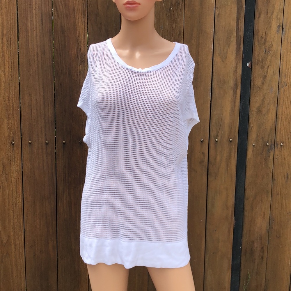NWOT Rag and Bone Crochet Knitted Cap Sleeve Tunic Sz M